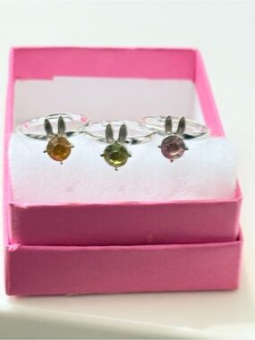 Set of 3 children’s super cute butterfly rings for girls!
